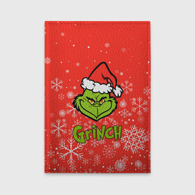 Обложка для автодокументов с принтом Grinch Red. , натуральная кожа |  размер 19,9*13 см; внутри 4 больших “конверта” для документов и один маленький отдел — туда идеально встанут права | Тематика изображения на принте: 2022 | grinch | happy new year | merry christmas | год тигра | гринч | зима близко | нг | новогодний | новый год | новый год 2022 | рождество | снег | снежинки