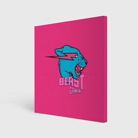 Холст квадратный с принтом Mr Beast Gaming Full Print (Pink edition) , 100% ПВХ |  | gamer | games | gaming | mr beast | mrbeast | youtube | блогеры | игры | мистер бист | ютуберы