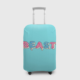 Чехол для чемодана 3D с принтом Mr Beast Donut , 86% полиэфир, 14% спандекс | двустороннее нанесение принта, прорези для ручек и колес | mr beast | mrbeast | youtube | арты | блогеры | мистер бист | прикольные надписи | ютуберы