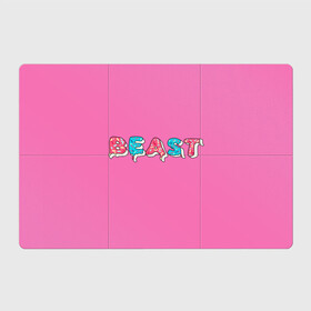 Магнитный плакат 3Х2 с принтом Mr Beast Donut (Pink edition) , Полимерный материал с магнитным слоем | 6 деталей размером 9*9 см | arts | mr beast | mrbeast | youtube | арты | блогеры | мистер бист | прикольные надписи | ютуб | ютуберы