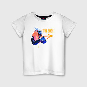 Детская футболка хлопок с принтом Знак the edge , 100% хлопок | круглый вырез горловины, полуприлегающий силуэт, длина до линии бедер | знак | надпись | персонаж | стрелка