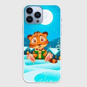 Чехол для iPhone 13 Pro Max с принтом Новогодние подарки. Тигр 2022 ,  |  | Тематика изображения на принте: 2022 | год тигра | новый год | новый год 2022 | символ года | тигр | тигренок | тигрица | тигры
