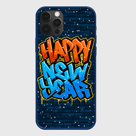 Чехол для iPhone 12 Pro Max с принтом С Новым Годом граффити / Happy New Year graffiti , Силикон |  | graffiti | wall | граффити | зима | новый год | рождество | снег | снежинка | стена