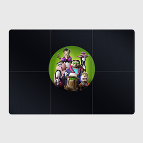 Магнитный плакат 3Х2 с принтом Семейка Аддамс - Горящий Тур , Полимерный материал с магнитным слоем | 6 деталей размером 9*9 см | аддамс | герои | горящий | логотип | мультик | мультфильм | персонажи | семейка | семья | тур | черный