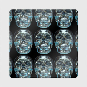 Магнит виниловый Квадрат с принтом Skulls pattern 2028 , полимерный материал с магнитным слоем | размер 9*9 см, закругленные углы | fashion | future | pattern | skull | vanguard | авангард | будущее | мода | стекло | узор | череп