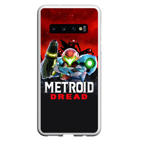 Чехол для Samsung Galaxy S10 с принтом Space Fight | Metroid Dread , Силикон | Область печати: задняя сторона чехла, без боковых панелей | Тематика изображения на принте: game | logo | mercurysteam | metroid | metroid dread | metroid fusion | samus aran | игра | компьютерная игра | лого | логотип | метроид | метроид дреад | мэтроид | мэтройдо дореддо | самус аран | эмблема