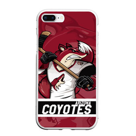 Чехол для iPhone 7Plus/8 Plus матовый с принтом Аризона Койотис Arizona Coyotes , Силикон | Область печати: задняя сторона чехла, без боковых панелей | arizona | arizona coyotes | coyotes | hockey | nhl | usa | аризона | аризона койотис | койотис | нхл | спорт | сша | феникс | финикс койотс | хоккей | шайба