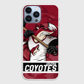 Чехол для iPhone 13 Pro Max с принтом Аризона Койотис, Arizona Coyotes ,  |  | arizona | arizona coyotes | coyotes | hockey | nhl | usa | аризона | аризона койотис | койотис | нхл | спорт | сша | феникс | финикс койотс | хоккей | шайба