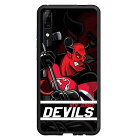 Чехол для Honor P Smart Z с принтом Нью Джерси Девилз New Jersey Devils , Силикон | Область печати: задняя сторона чехла, без боковых панелей | devils | hockey | new jersey | new jersey devils | nhl | usa | девилз | нхл | ньюджерси | ньюджерси девилз | спорт | сша | хоккей | шайба