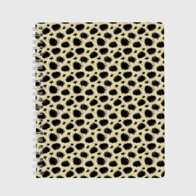 Тетрадь с принтом Шкура Леопарда (Leopard) , 100% бумага | 48 листов, плотность листов — 60 г/м2, плотность картонной обложки — 250 г/м2. Листы скреплены сбоку удобной пружинной спиралью. Уголки страниц и обложки скругленные. Цвет линий — светло-серый
 | jaguar | leopard | ocelot | predator | гепард | дикая кошка | животное | зверь | кот | леопард | леопардовые пятна | оцелот | хищная кошка | хищник | ягуар