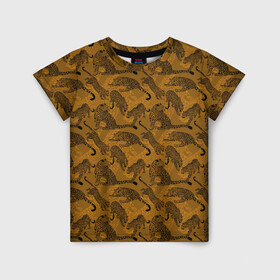 Детская футболка 3D с принтом Дикие Леопарды , 100% гипоаллергенный полиэфир | прямой крой, круглый вырез горловины, длина до линии бедер, чуть спущенное плечо, ткань немного тянется | Тематика изображения на принте: jaguar | leopard | ocelot | predator | гепард | дикая кошка | животное | зверь | кот | леопард | леопардовые пятна | оцелот | хищная кошка | хищник | ягуар