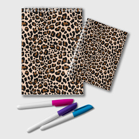 Блокнот с принтом Леопардовые Пятна , 100% бумага | 48 листов, плотность листов — 60 г/м2, плотность картонной обложки — 250 г/м2. Листы скреплены удобной пружинной спиралью. Цвет линий — светло-серый
 | Тематика изображения на принте: jaguar | leopard | ocelot | predator | гепард | дикая кошка | животное | зверь | кот | леопард | леопардовые пятна | оцелот | хищная кошка | хищник | ягуар