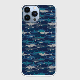 Чехол для iPhone 13 Pro Max с принтом Хищные Акулы ,  |  | fish | ocean | predator | shark | white shark | акула | белая акула | зубы | море | морской хищник | океан | рыба | хищная рыба | хищник