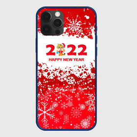 Чехол для iPhone 12 Pro Max с принтом Happy New Year 2022. , Силикон |  | 2022 | happy new year | merry christmas | год тигра | зима близко | нг | новогодний | новогодний тигр | новый год | новый год 2022 | рождество | символ 2022 года | снег | снежинки | тигр