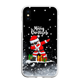 Чехол для iPhone XS Max матовый с принтом Santa Dabbing с подарками. , Силикон | Область печати: задняя сторона чехла, без боковых панелей | Тематика изображения на принте: 2022 | dabbing | happy new year | merry christmas | santa dabbing | год тигра | зима близко | нг | новогодний | новый год | новый год 2022 | рождество | символ 2022 года | снег | снежинки