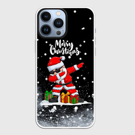 Чехол для iPhone 13 Pro Max с принтом Santa Dabbing с подарками. ,  |  | Тематика изображения на принте: 2022 | dabbing | happy new year | merry christmas | santa dabbing | год тигра | зима близко | нг | новогодний | новый год | новый год 2022 | рождество | символ 2022 года | снег | снежинки