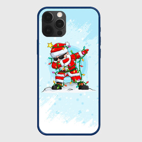 Чехол для iPhone 12 Pro Max с принтом Santa Dabbing в гирлянде. , Силикон |  | 2022 | dabbing | happy new year | merry christmas | santa dabbing | год тигра | зима близко | нг | новогодний | новогодний тигр | новый год | новый год 2022 | рождество | символ 2022 года | снег | снежинки