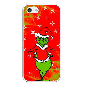 Чехол для iPhone 5/5S матовый с принтом Новогодний Grinch на танцполе. , Силикон | Область печати: задняя сторона чехла, без боковых панелей | 2022 | grinch | happy new year | merry christmas | год тигра | гринч | зима близко | нг | новогодний | новый год | новый год 2022 | рождество | снег | снежинки