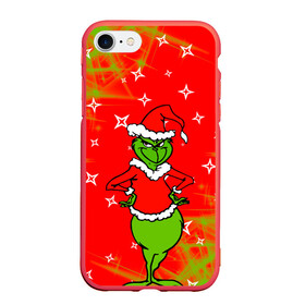 Чехол для iPhone 7/8 матовый с принтом Новогодний Grinch на танцполе. , Силикон | Область печати: задняя сторона чехла, без боковых панелей | 2022 | grinch | happy new year | merry christmas | год тигра | гринч | зима близко | нг | новогодний | новый год | новый год 2022 | рождество | снег | снежинки