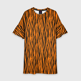 Детское платье 3D с принтом Тигровые Полосы , 100% полиэстер | прямой силуэт, чуть расширенный к низу. Круглая горловина, на рукавах — воланы | animal | beast | cat | predator | tiger | амурский тигр | белый тигр | год тигра | животное | зверь | кот | полосатая кошка | саблезубый тигр | тигр | хищник | царь джунглей | шерхан