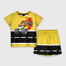 Детский костюм с шортами 3D с принтом Вспыш и чудо машинки  Рык ,  |  | Тематика изображения на принте: вспыш | детский | желтый | машина | машинки | монстрак | мультик | мультфильм | персонаж | рык | чудо