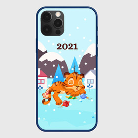 Чехол для iPhone 12 Pro Max с принтом Спящий тигренок в ожидании нового года , Силикон |  | 2022 | год тигра | новый год | новый год 2022 | символ года | тигр | тигренок | тигрица | тигры