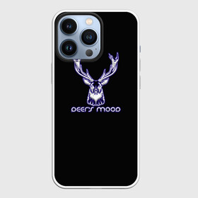 Чехол для iPhone 13 Pro с принтом Deers mood ,  |  | бивни | животные | злой | злость | канада | настроение | неон | неоновые принты | олень | природа | рога | саванна | светящиеся | сердится | сибирь