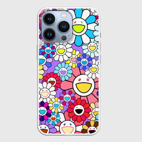 Чехол для iPhone 13 Pro с принтом Цветы Takashi Murakami ,  |  | flowers | pop art | superflat | takashi murakami | арт | глаза | дизайн | исскуство | разноцветные цветы | супефлэт | такаси мураками | такаши мураками | художник | цветы