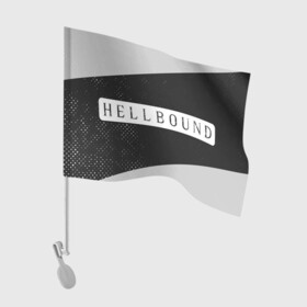 Флаг для автомобиля с принтом HELLBOUND - Полосы , 100% полиэстер | Размер: 30*21 см | bound | hell | hellbound | netflix | series | ада | зов | корейский | культура | монстры | поп | сериал | сериалы