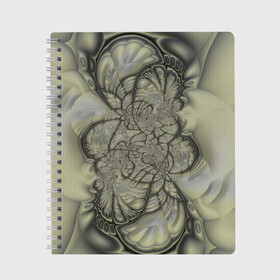 Тетрадь с принтом Коллекция Journey Сквозь лабиринт 285-1-2 , 100% бумага | 48 листов, плотность листов — 60 г/м2, плотность картонной обложки — 250 г/м2. Листы скреплены сбоку удобной пружинной спиралью. Уголки страниц и обложки скругленные. Цвет линий — светло-серый
 | abstraction | black | calm | fractal | gray | lines | pastel | абстракция | линии | на витрину | пастельный | серый | спокойный | фрактал | черный