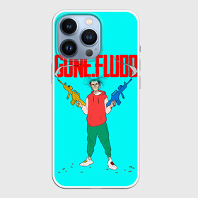 Чехол для iPhone 13 Pro с принтом GONE.Fludd whith gun ,  |  | Тематика изображения на принте: gone fludd | hip hop | rap | rep | гон фладд | гонфлад | исполнители | исполнитель | музыка | реп