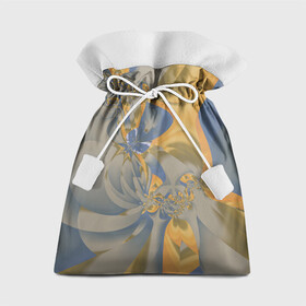 Подарочный 3D мешок с принтом Орхидеи Небо и песок Абстракция 403-1 , 100% полиэстер | Размер: 29*39 см | Тематика изображения на принте: abstraction | blue | flowers | fractal | ornament | pattern | yellow | абстракция | желтый | орнамент | узор | фрактал | цветы