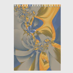Скетчбук с принтом Орхидеи Небо и песок Абстракция 403-1 , 100% бумага
 | 48 листов, плотность листов — 100 г/м2, плотность картонной обложки — 250 г/м2. Листы скреплены сверху удобной пружинной спиралью | Тематика изображения на принте: abstraction | blue | flowers | fractal | ornament | pattern | yellow | абстракция | желтый | орнамент | узор | фрактал | цветы