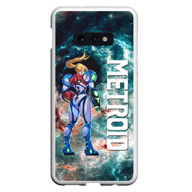 Чехол для Samsung S10E с принтом Samus Aran | Space | Metroid Dread , Силикон | Область печати: задняя сторона чехла, без боковых панелей | Тематика изображения на принте: game | logo | mercurysteam | metroid | metroid dread | metroid fusion | samus aran | игра | компьютерная игра | лого | логотип | метроид | метроид дреад | мэтроид | мэтройдо дореддо | самус аран | эмблема