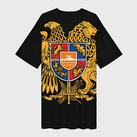 Платье-футболка 3D с принтом ARMENIA  АРМЕНИЯ ,  |  | armenia | армения | армения сборная форма | армения форма | герб | лев | орёл | тигр | флаг | форма армении | форма армения | форма сборной армении