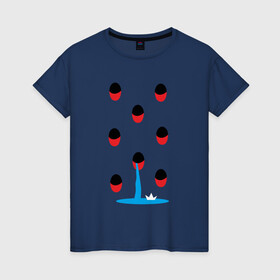 Женская футболка хлопок с принтом Иллюзия номер 2 , 100% хлопок | прямой крой, круглый вырез горловины, длина до линии бедер, слегка спущенное плечо | yaay | иллюзия | иллюзорный | кораблик | море | обман | оп арт | прикол | терка | фокус
