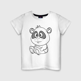 Детская футболка хлопок с принтом Пандочка в подгузниках , 100% хлопок | круглый вырез горловины, полуприлегающий силуэт, длина до линии бедер | веселье | детские | для девушек | для детей | китай | медведь | медвежонок | мультики | панда | пандочка | сказка | сказочные | удивление