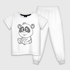 Детская пижама хлопок с принтом Пандочка в подгузниках , 100% хлопок |  брюки и футболка прямого кроя, без карманов, на брюках мягкая резинка на поясе и по низу штанин
 | Тематика изображения на принте: веселье | детские | для девушек | для детей | китай | медведь | медвежонок | мультики | панда | пандочка | сказка | сказочные | удивление