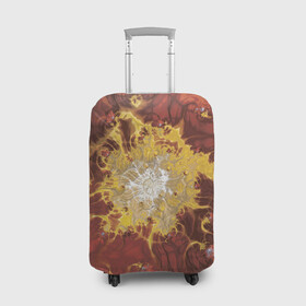 Чехол для чемодана 3D с принтом Коллекция Journey Обжигающее солнце 396-134 , 86% полиэфир, 14% спандекс | двустороннее нанесение принта, прорези для ручек и колес | Тематика изображения на принте: abstraction | fractal | orange | red | sunny | yellow | абстракция | желтый | красный | оранжевый | солнечный | фрактал