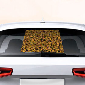 Наклейка на авто - для заднего стекла с принтом Леопард (Leopard) , ПВХ | Точные размеры наклейки зависят от выбранного изображения (ширина не больше 75 мм, высота не больше 45 мм) | jaguar | leopard | ocelot | predator | гепард | дикая кошка | животное | зверь | кот | леопард | леопардовые пятна | оцелот | хищная кошка | хищник | ягуар