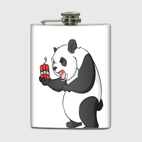 Фляга с принтом Взрывная панда , металлический корпус | емкость 0,22 л, размер 125 х 94 мм. Виниловая наклейка запечатывается полностью | bomb | dinamit | panda | бомба | динамит | животное | панда