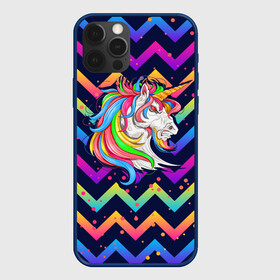 Чехол для iPhone 12 Pro Max с принтом Cерьезный Единорог Frowning Unicorn , Силикон |  | angry | neon | unicorn | единорог | злой | кислотный | конь | лошадь | неон | пони | радуга | радужный | сердитый | серьезный | хмурый | юникорн