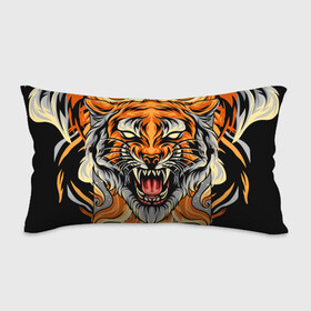 Подушка 3D антистресс с принтом Символ года тигр в гневе , наволочка — 100% полиэстер, наполнитель — вспененный полистирол | состоит из подушки и наволочки на молнии | 2022 | большая кошка | животное | новый год | символ года | тигр | хищник