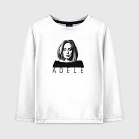 Детский лонгслив хлопок с принтом ADELE , 100% хлопок | круглый вырез горловины, полуприлегающий силуэт, длина до линии бедер | взгляд | девушка | имя | лицо | певица