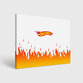 Холст прямоугольный с принтом Hot Wheels | Logo | Fire , 100% ПВХ |  | Тематика изображения на принте: auto | bone shaker | fire | hot wheels | logo | mattel | rd02 | twin mill | авто | автомобиль | ам | горячие колёса | лого | логотип | огненная | огонь | хот велс | эмблема