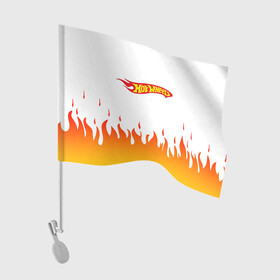 Флаг для автомобиля с принтом Hot Wheels | Logo | Fire , 100% полиэстер | Размер: 30*21 см | auto | bone shaker | fire | hot wheels | logo | mattel | rd02 | twin mill | авто | автомобиль | ам | горячие колёса | лого | логотип | огненная | огонь | хот велс | эмблема