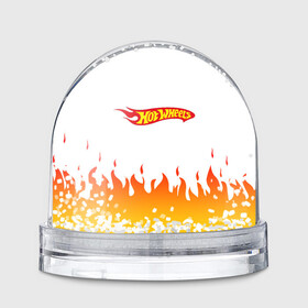 Игрушка Снежный шар с принтом Hot Wheels | Logo | Fire , Пластик | Изображение внутри шара печатается на глянцевой фотобумаге с двух сторон | auto | bone shaker | fire | hot wheels | logo | mattel | rd02 | twin mill | авто | автомобиль | ам | горячие колёса | лого | логотип | огненная | огонь | хот велс | эмблема