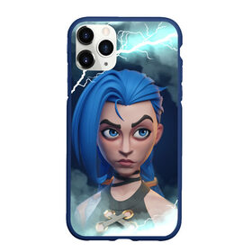 Чехол для iPhone 11 Pro Max матовый с принтом BLUE JINX | ARCAME , Силикон |  | arcane | arcane league of legends | cartoon | jinx | league of legends | mult | stim punk | stimpunk | аркеин | аркейн | джинкс | мульт | мультик | паудер | порох | психопатка | синеголовая | синий хвост | стим панк | стимпанк