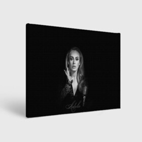 Холст прямоугольный с принтом Adele Icon , 100% ПВХ |  | Тематика изображения на принте: девушка | имя | микрофон | певица | фото