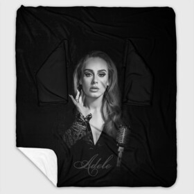 Плед с рукавами с принтом Adele Icon , 100% полиэстер | Закругленные углы, все края обработаны. Ткань не мнется и не растягивается. Размер 170*145 | девушка | имя | микрофон | певица | фото